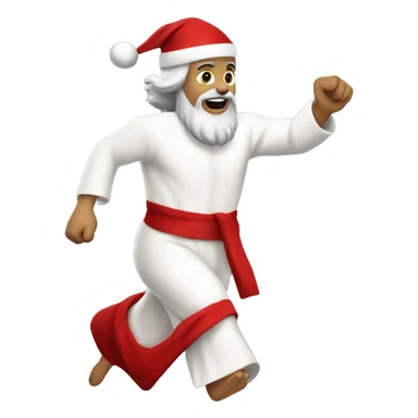 skipping sprint Jesus santa costume sticker