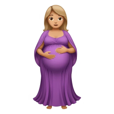 heavily pregnant woman with extremely large overdue belly sticker