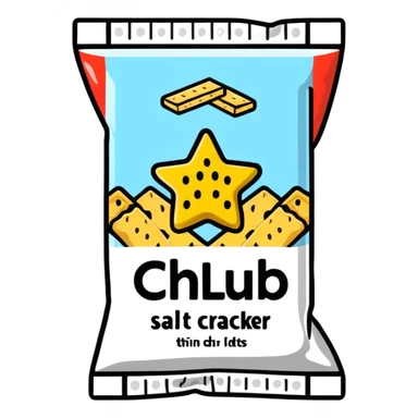 Club Social salt cracker pack sticker