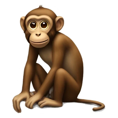 Monkey on porch sticker