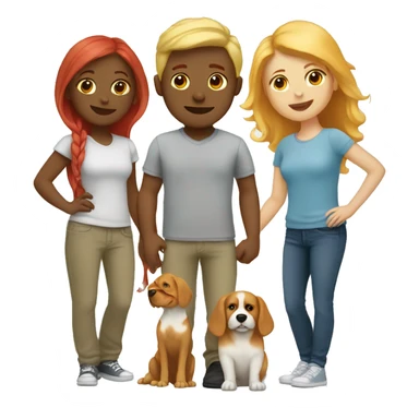 Lesbian couple blonde and redhead with dog sticker
