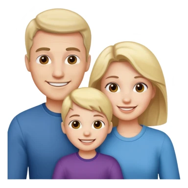 man and woman couple with 1 kid sticker