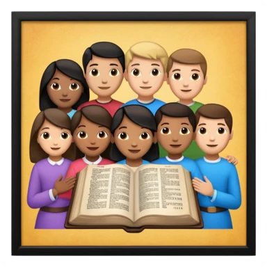 bible showing equality for all races and genders with different races around ut sticker