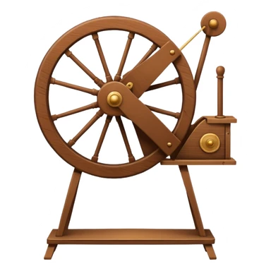 I want a traditional spinning wheel, with the wheel on the right or left and the flyer on the opposite. Shown from the side. there is only one wheel the other side has the flyer. go to websites containing traditional spinning wheels for reference. sticker