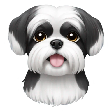 black and white shih tzu  sticker