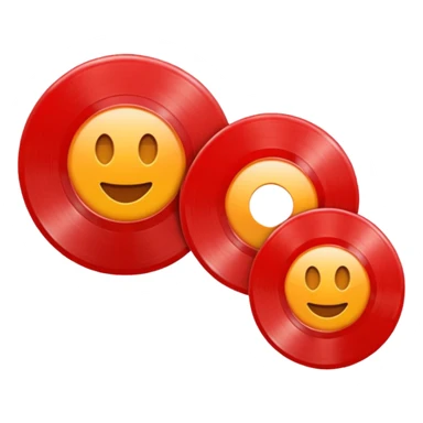 red vinyl vintage sticker