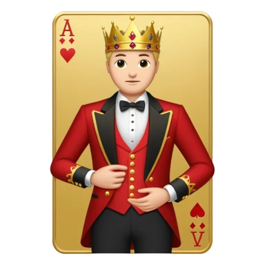 Solitaire card king sticker