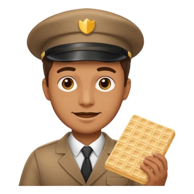 A mam delivering wafers fast sticker