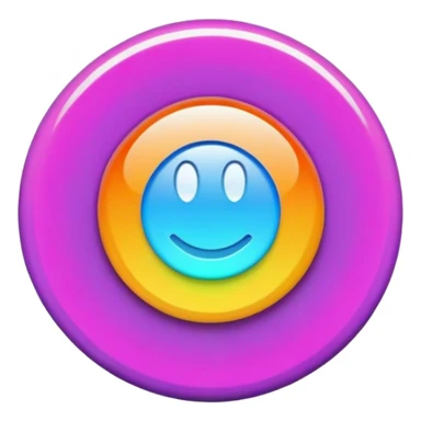 A round psychedelic colored button with bezeled edges sticker