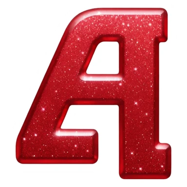 red glitter number 1 sticker