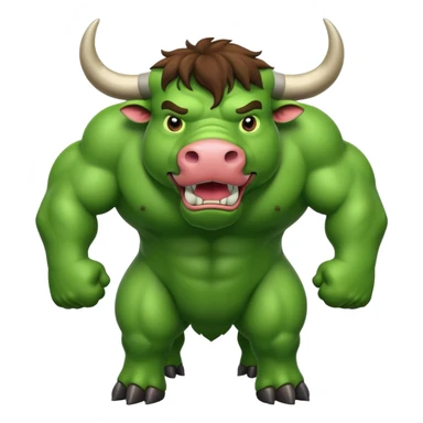 Big green bull full body  sticker
