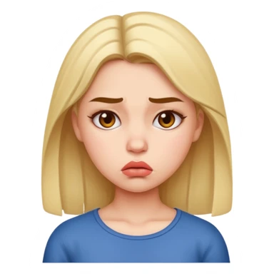 girl pouting sticker