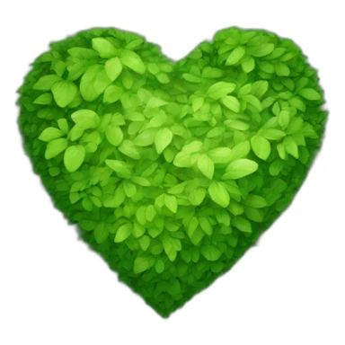 Nature green heart sticker