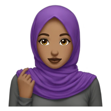 Rainbow hijab kissing purple hijab sticker
