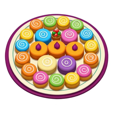 Indian sweets for Diwali, colorful, joyful, festive sticker