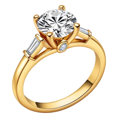 Gold engagement ring sticker