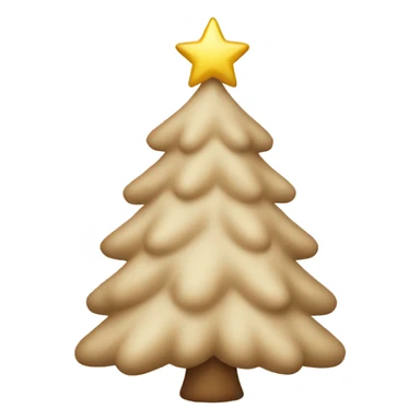 Beige christmas tree sticker