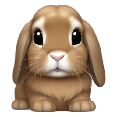 brown mini lop rabbit sticker