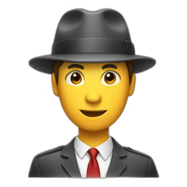 office worker in red hat that says warden sticker