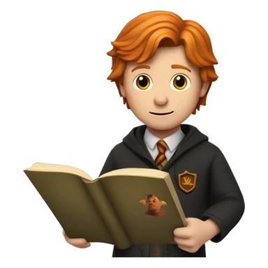 ron weasley with book sticker