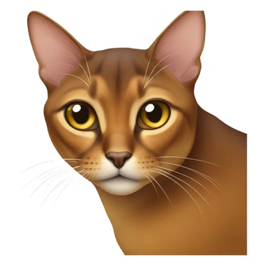 Abyssinian cat sits contentedly sticker