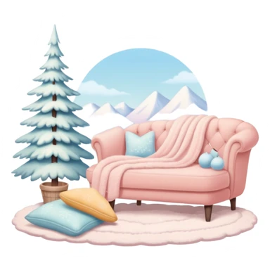 Coquette winter things vibe sticker