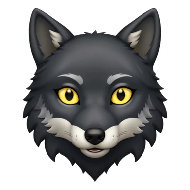 Black wolf sticker