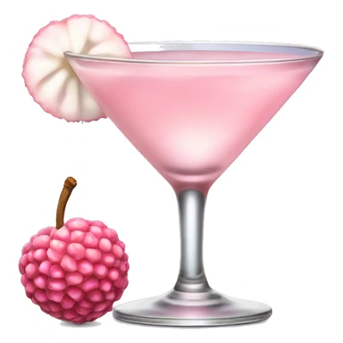 baby pink lychee martini drink sticker