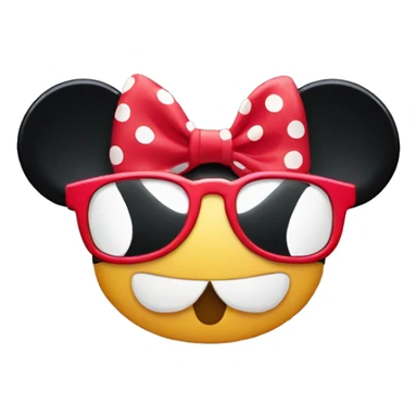 Minnie con gafas tirando beso sticker