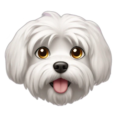 An anthropomorphic Maltese dog sticker