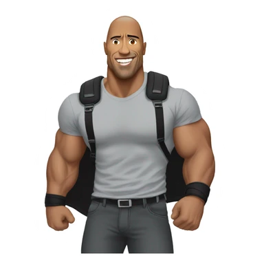 The rock apuntado el dedo hacia arriba sticker
