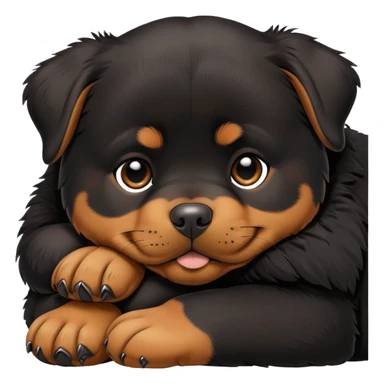 Rottweiler puppy sleeping sticker