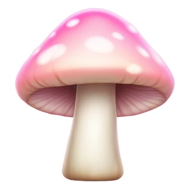 Light pastel pink mushroom with sparkles sticker