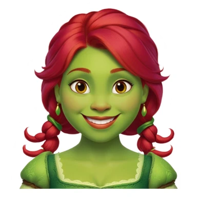Fiona from Shrek iconic face sticker