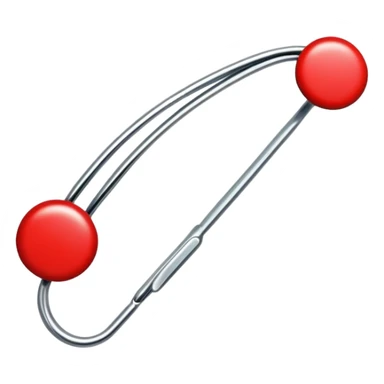 a bright red hairpin hair clip sticker