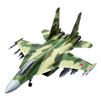 SU-35 Jet - Sukhoi (Model Year: 2020) (Iconic colour: Camouflage green) sticker