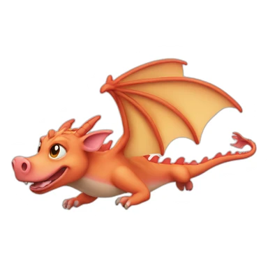 flying dragon with pig nose sticker