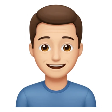 Man waiting at home, giggling  sticker