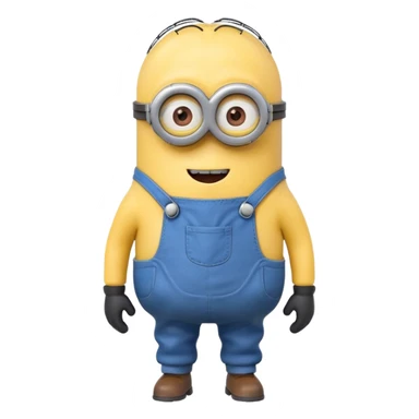 A yellow minion showing his butt sticker
