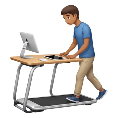 ein walking pad unter dem schreibtisch was benutzt wird sticker