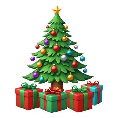 Árvore de natal,bolas de colocar na árvore, presente  sticker