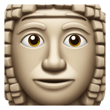 escultura de ceramica de la cultura inca con cara feliz sticker