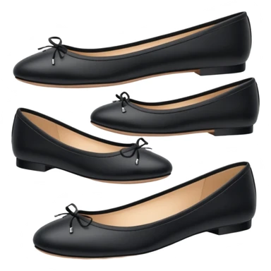 plain isolated black ballet flats sticker