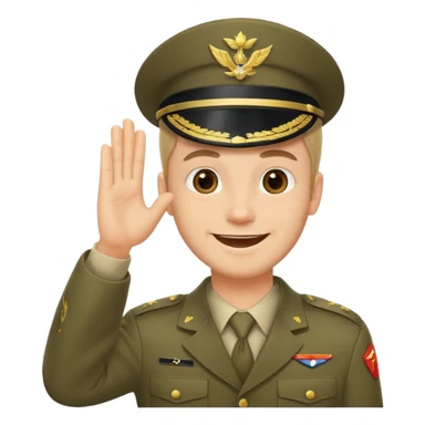 Guy doing salute sticker