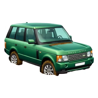 A range rover in a river sticker