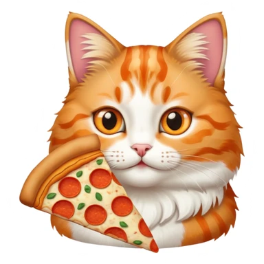 cat with pizza sticker