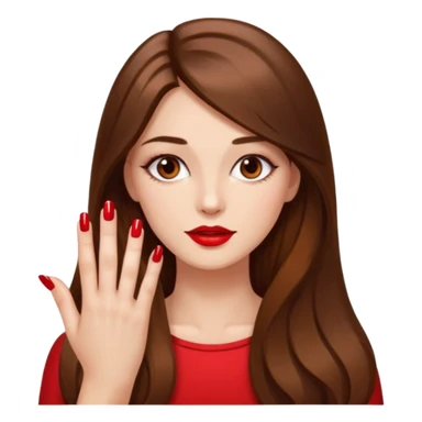 long haired woman nail art on nails sticker