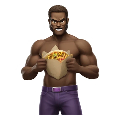 Beast from x men eating Taco Bell sticker