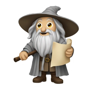 gandalf with a scroll sticker