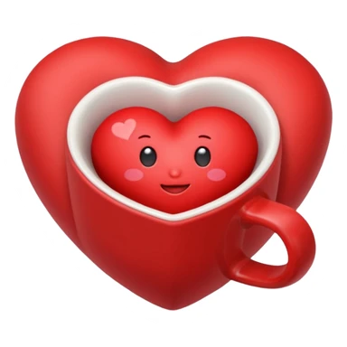 heart-shaped cupheart-shaped pillow sticker